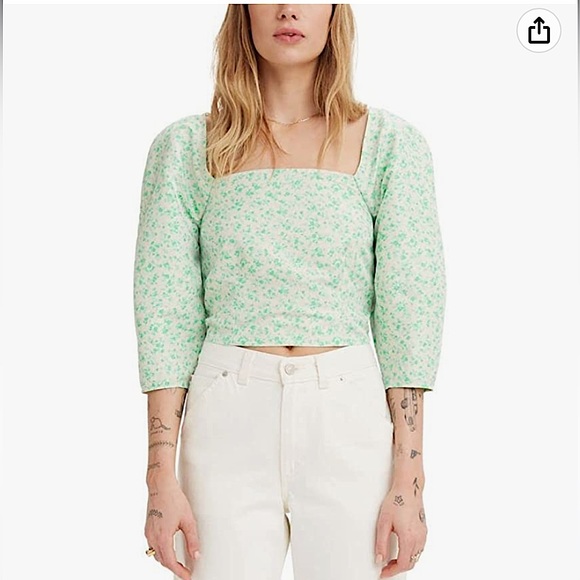 Levi’s the Statemwnt blouse in blue NWT - Picture 2 of 8